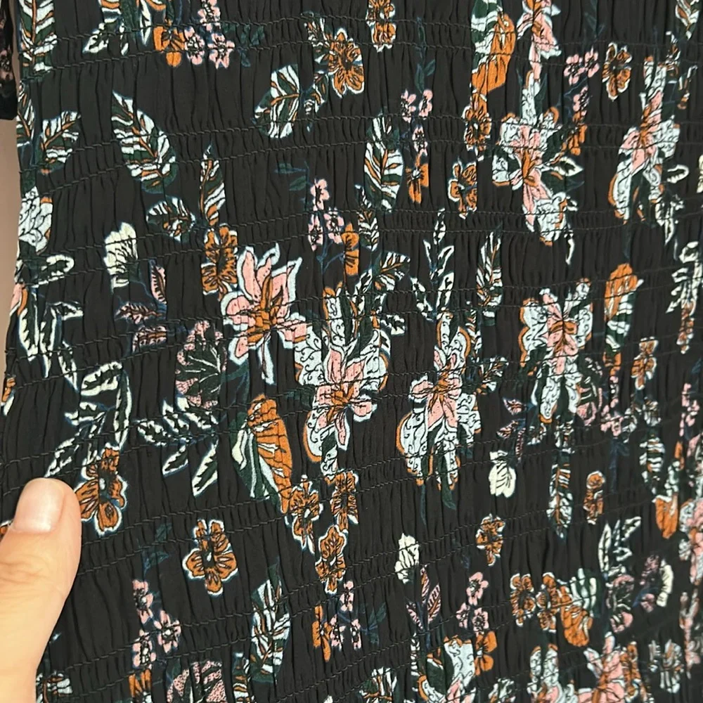Veronica Beard Gabi Floral Smocked Dress Black Size 2 (XS) - Picture 7 of 13